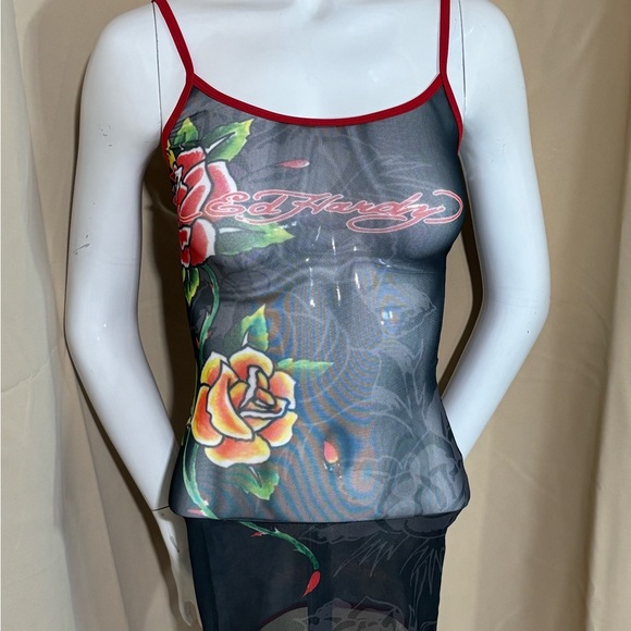 NWT Sexyy Red & Ed Hardy Collab Mesh Dress 🔥 - Picture 3 of 13